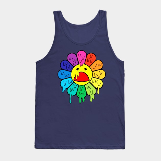 Takashi Murakami Flower Rainbow Tank Top by lacosink